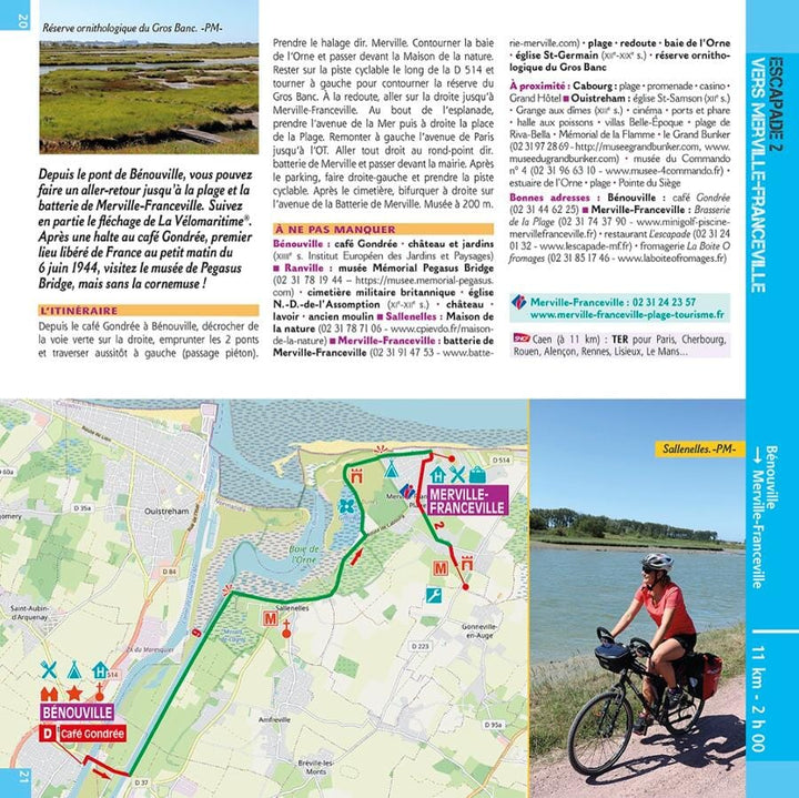 Guide vélo - Plages du débarquement à vélo | Chamina guide petit format Chamina 