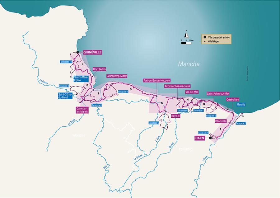 Guide vélo - Plages du débarquement à vélo | Chamina guide cycliste Chamina