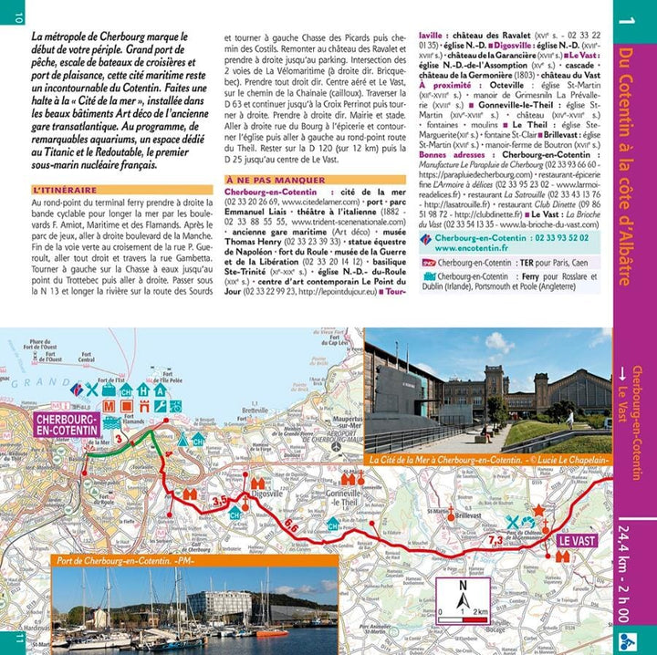 Guide vélo - Vélomaritime : Eurovélo 4, Cherbourg à Dunkerque | Chamina guide petit format Chamina 