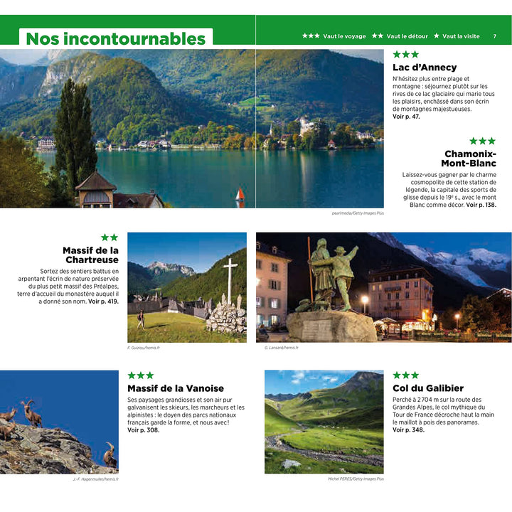 Guide Vert - Alpes du Nord : Savoie, Mont-Blanc, Dauphiné - Édition 2023 | Michelin guide de voyage Michelin 