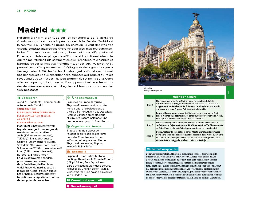 Guide Vert - Espagne du Centre : Madrid, Castille, Estrémadure - Édition 2025 | Michelin guide de voyage Michelin