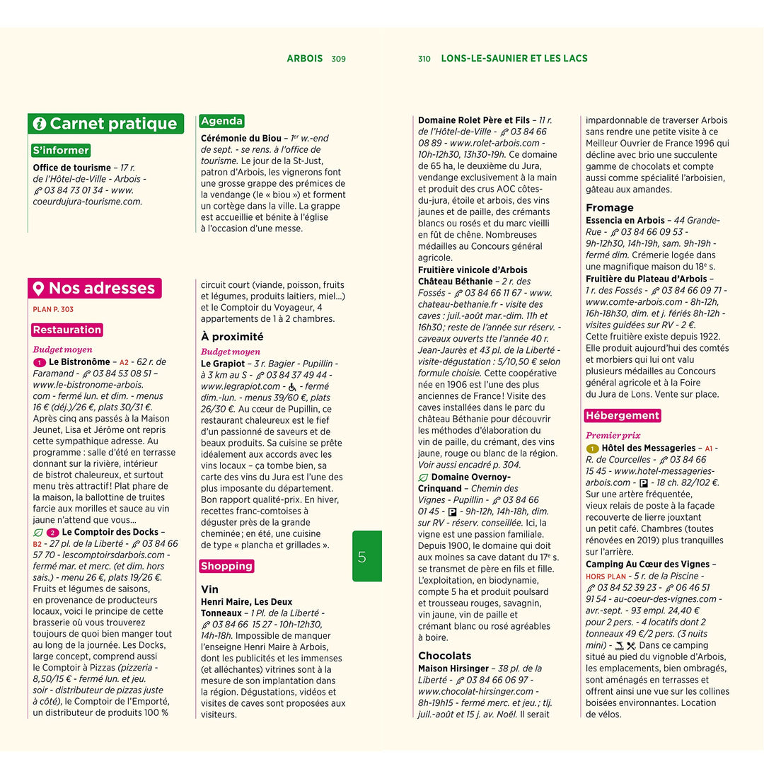 Guide Vert - Franche-Comté, Montagnes du Jura - Édition 2023 | Michelin guide de voyage Michelin 