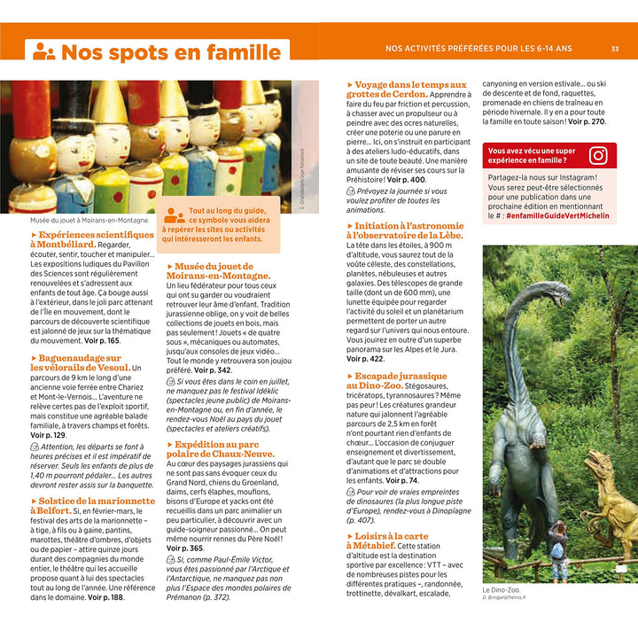 Guide Vert - Franche-Comté, Montagnes du Jura - Édition 2023 | Michelin guide de voyage Michelin 