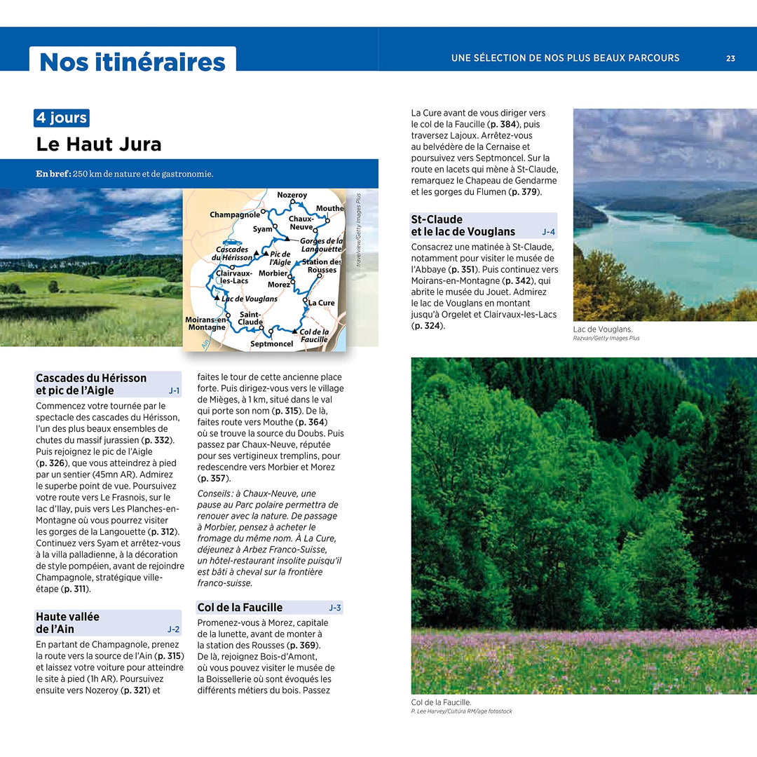 Guide Vert - Franche-Comté, Montagnes du Jura - Édition 2023 | Michelin guide de voyage Michelin 