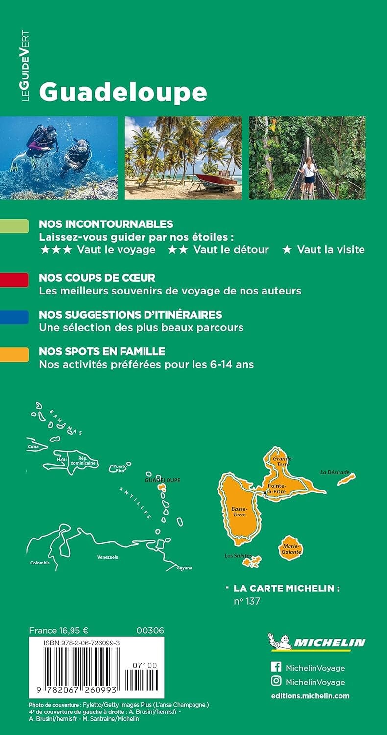 Guide Vert - Guadeloupe - Édition 2023 | Michelin guide de voyage Michelin 
