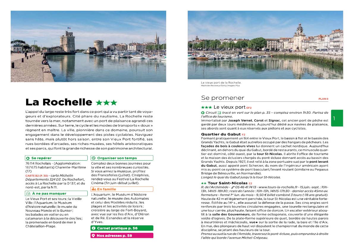 Guide Vert - Les Charentes- Édition 2024 | Michelin guide de voyage Michelin