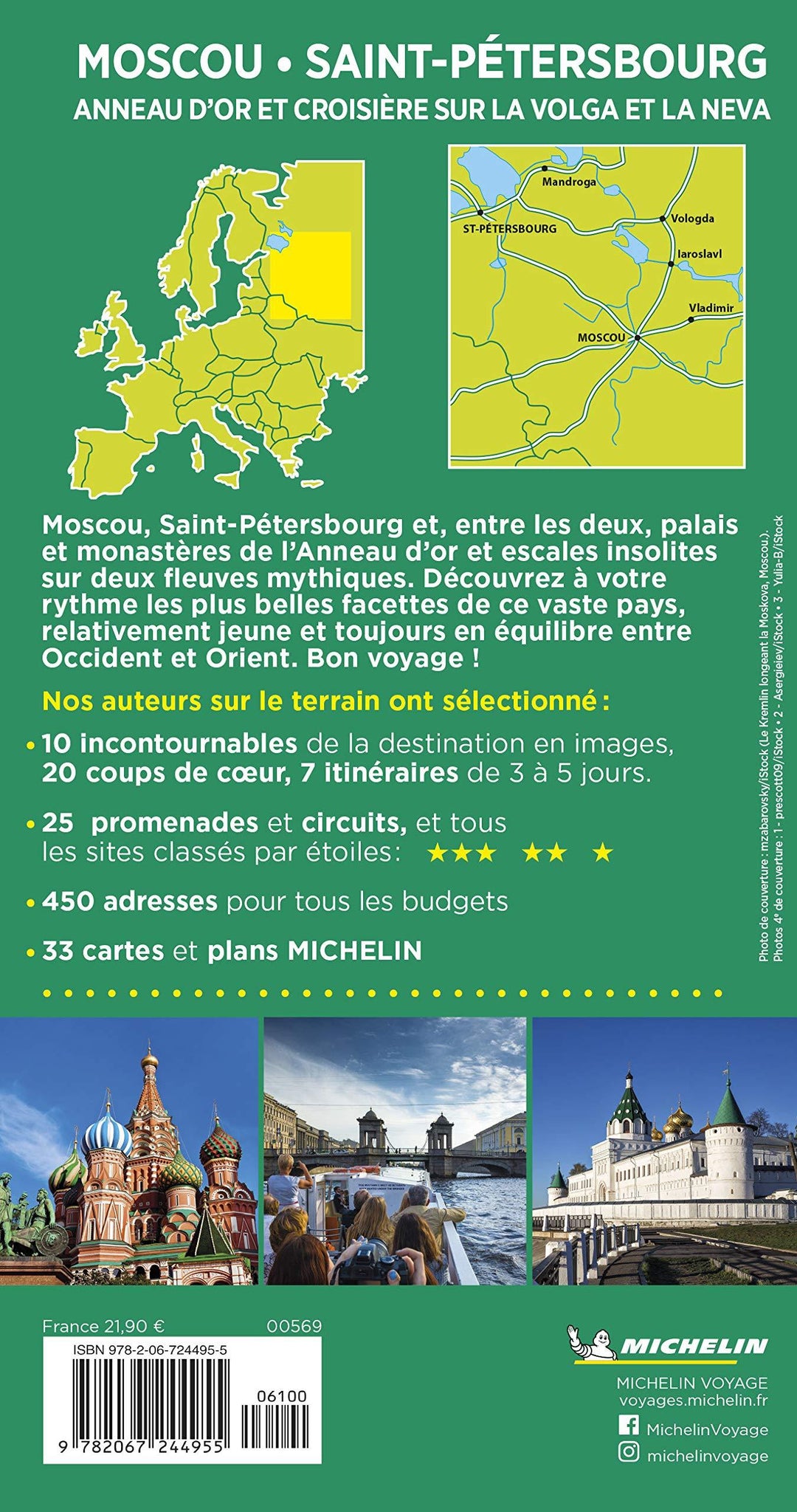 Guide Vert - Moscou, St-Pétersbourg (Anneau d'or et croisière sur la Volga et la Neva) - Édition 2020 | Michelin guide de voyage Michelin 
