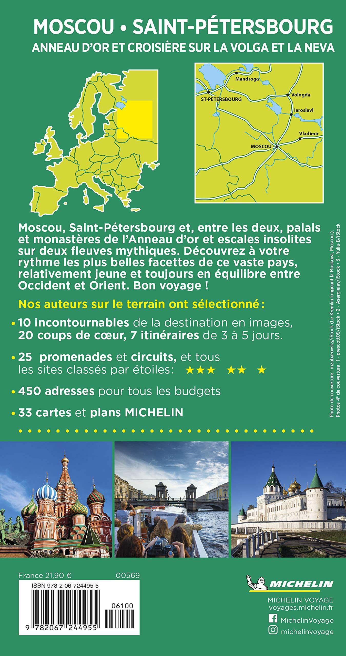 Guide Vert - Moscou, St-Pétersbourg (Anneau d'or et croisière sur la Volga et la Neva) - Édition 2020 | Michelin guide de voyage Michelin 