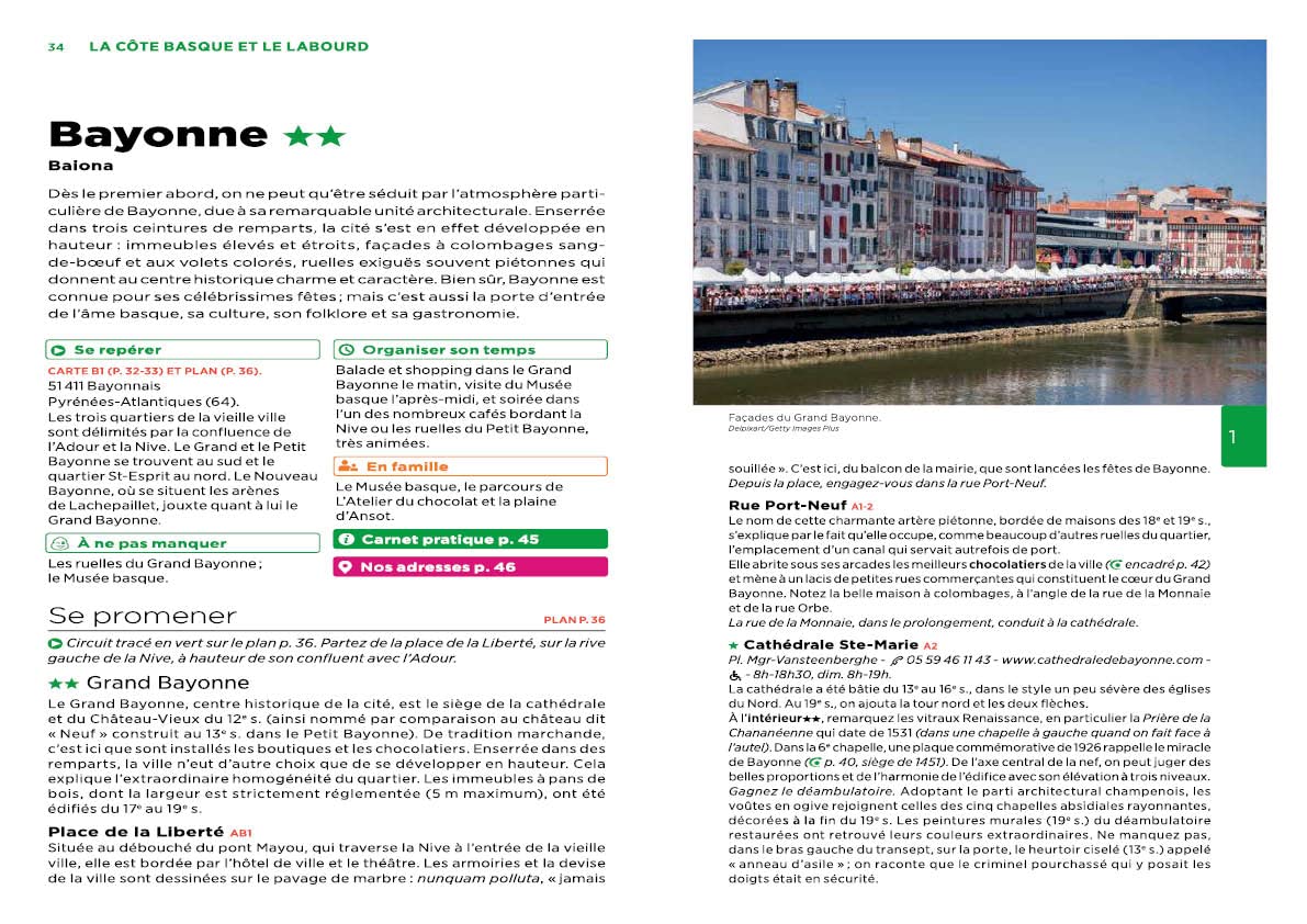 Guide Vert - Pays Basque (France, Espagne), Béarn et Navarre - Édition 2024 | Michelin guide de voyage Michelin