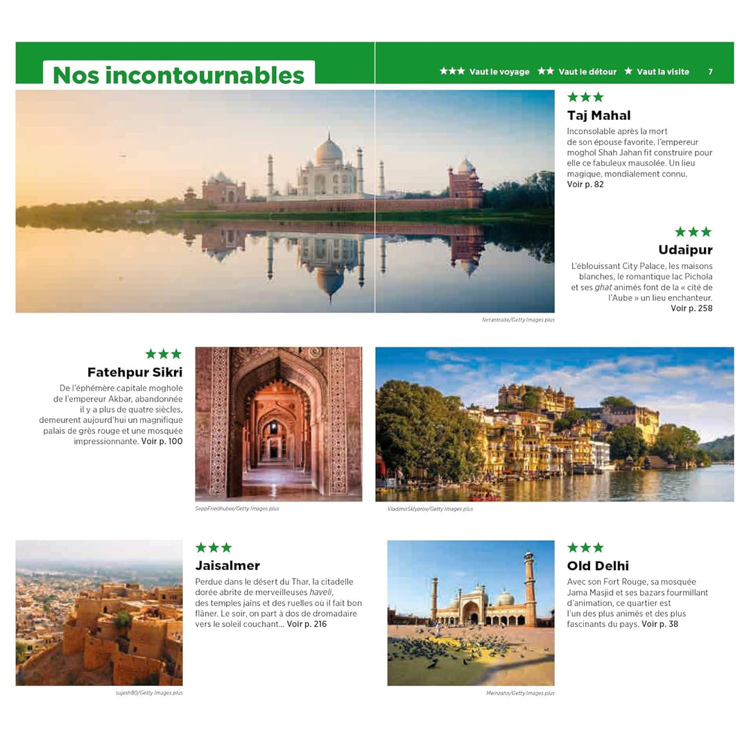 Guide Vert - Rajasthan, Delhi et Agra - Édition 2023 | Michelin guide de voyage Michelin 