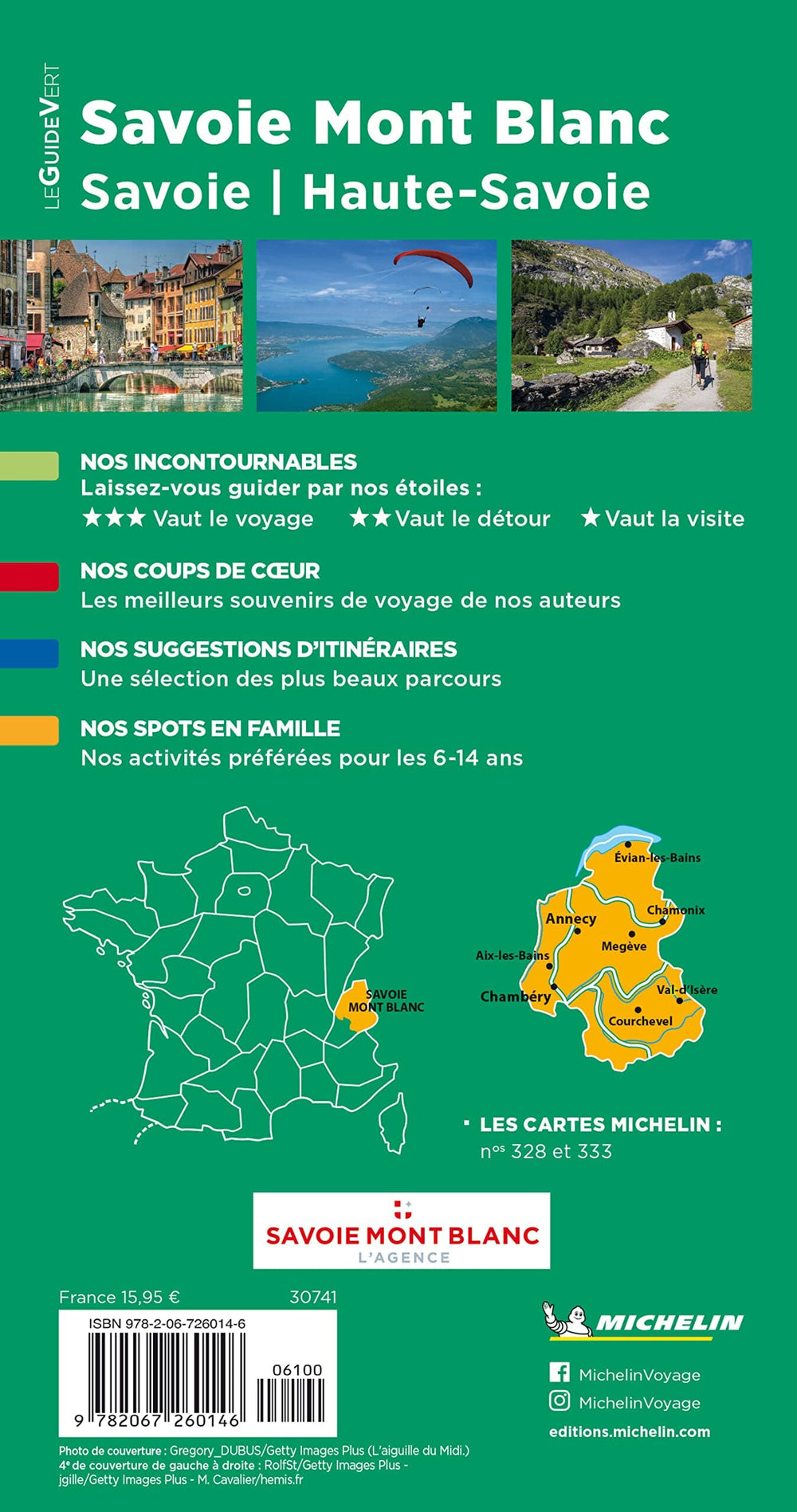 Guide Vert - Savoie Mont Blanc : Savoie et Haute-Savoie - Édition 2023 | Michelin guide de voyage Michelin 