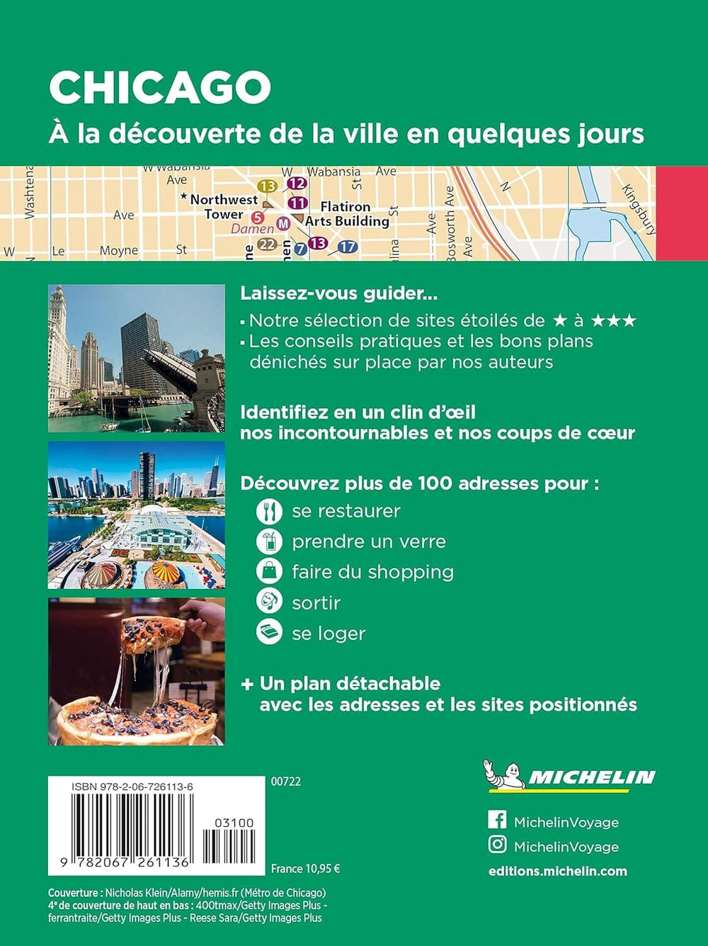 Guide Vert Week & GO - Chicago - Édition 2023 | Michelin guide petit format Michelin 