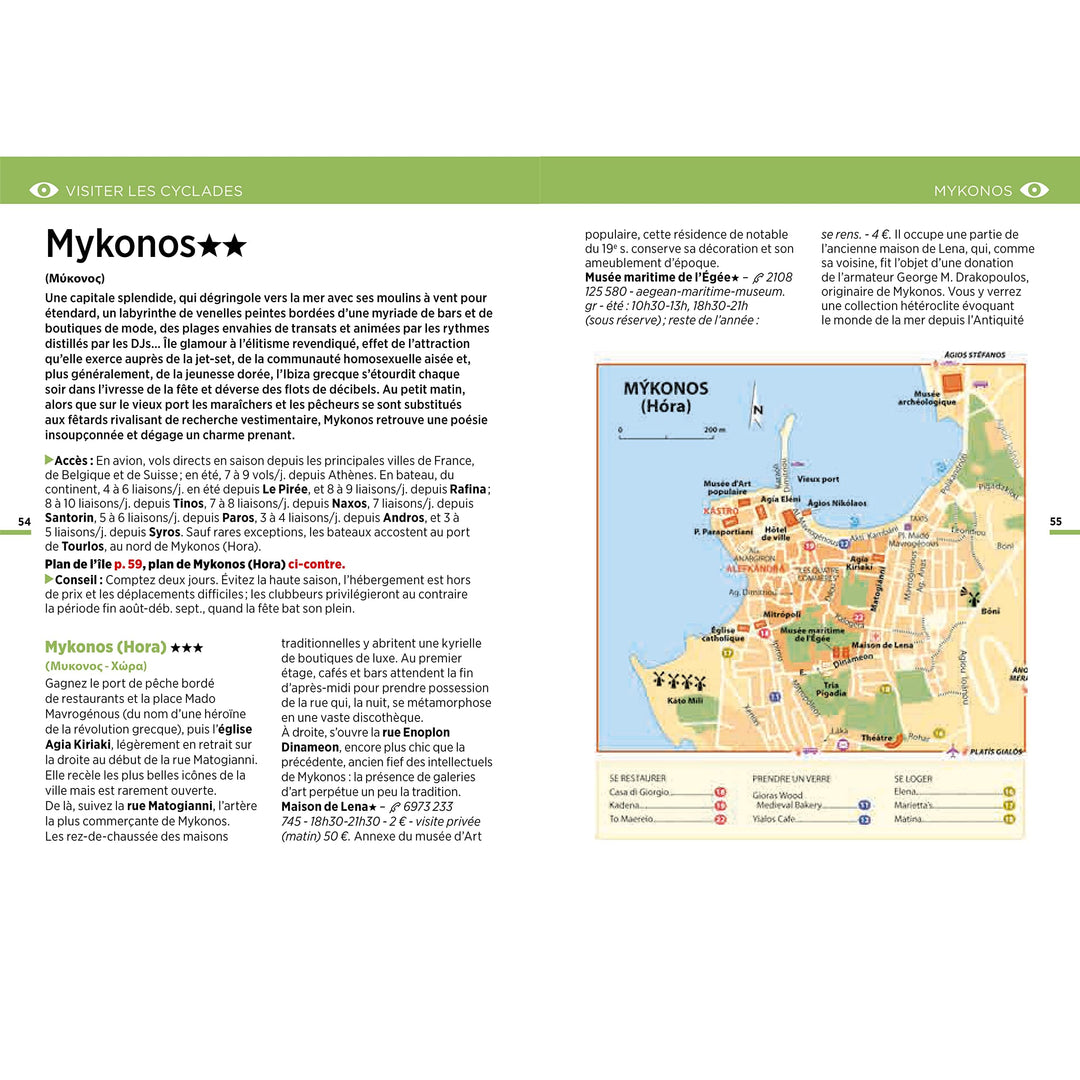 Guide Vert Week & GO - Cyclades - Édition 2023 | Michelin guide petit format Michelin 
