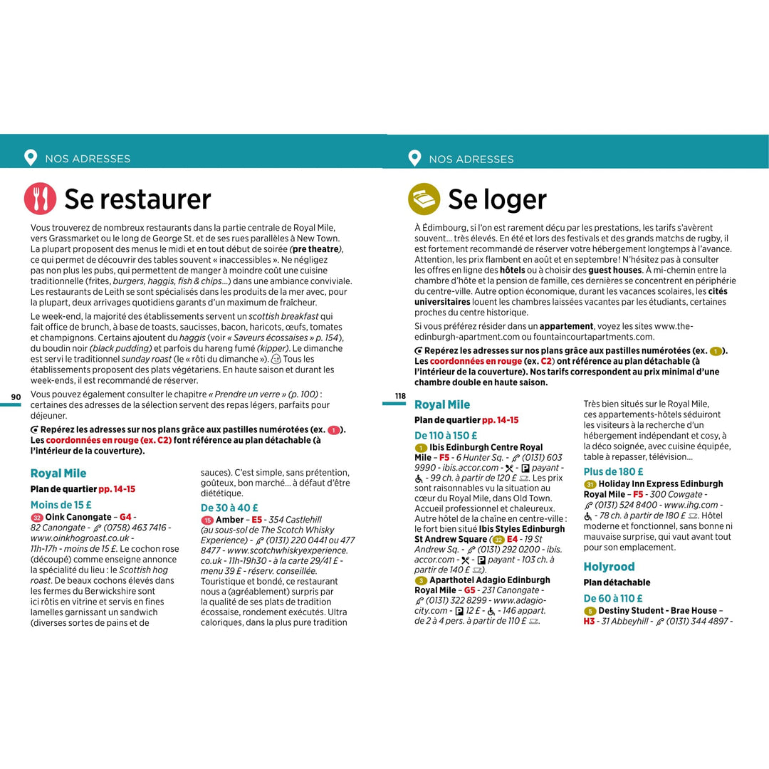 Guide Vert Week & GO - Edimbourg + plan - Édition 2023 | Michelin guide petit format Michelin 