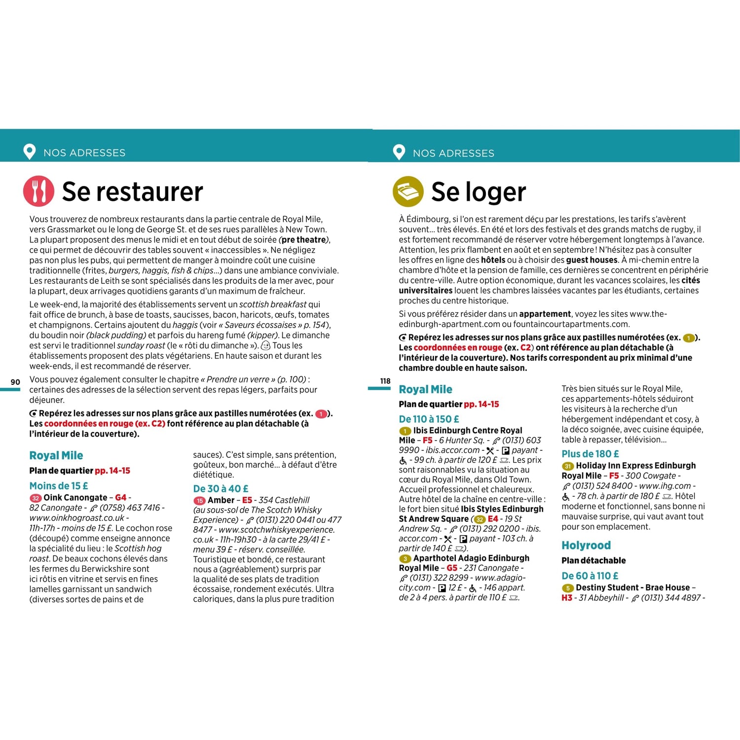 Guide Vert compact - Edimbourg + plan - Édition 2025 | Michelin guide de voyage Michelin