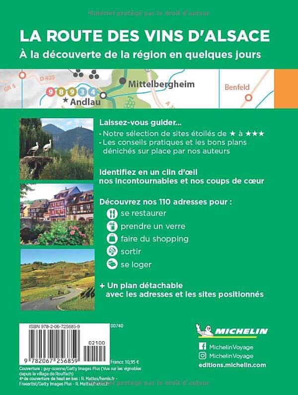 Guide Vert Week & GO - la Route des vins d'Alsace - Édition 2023 | Michelin guide petit format Michelin 