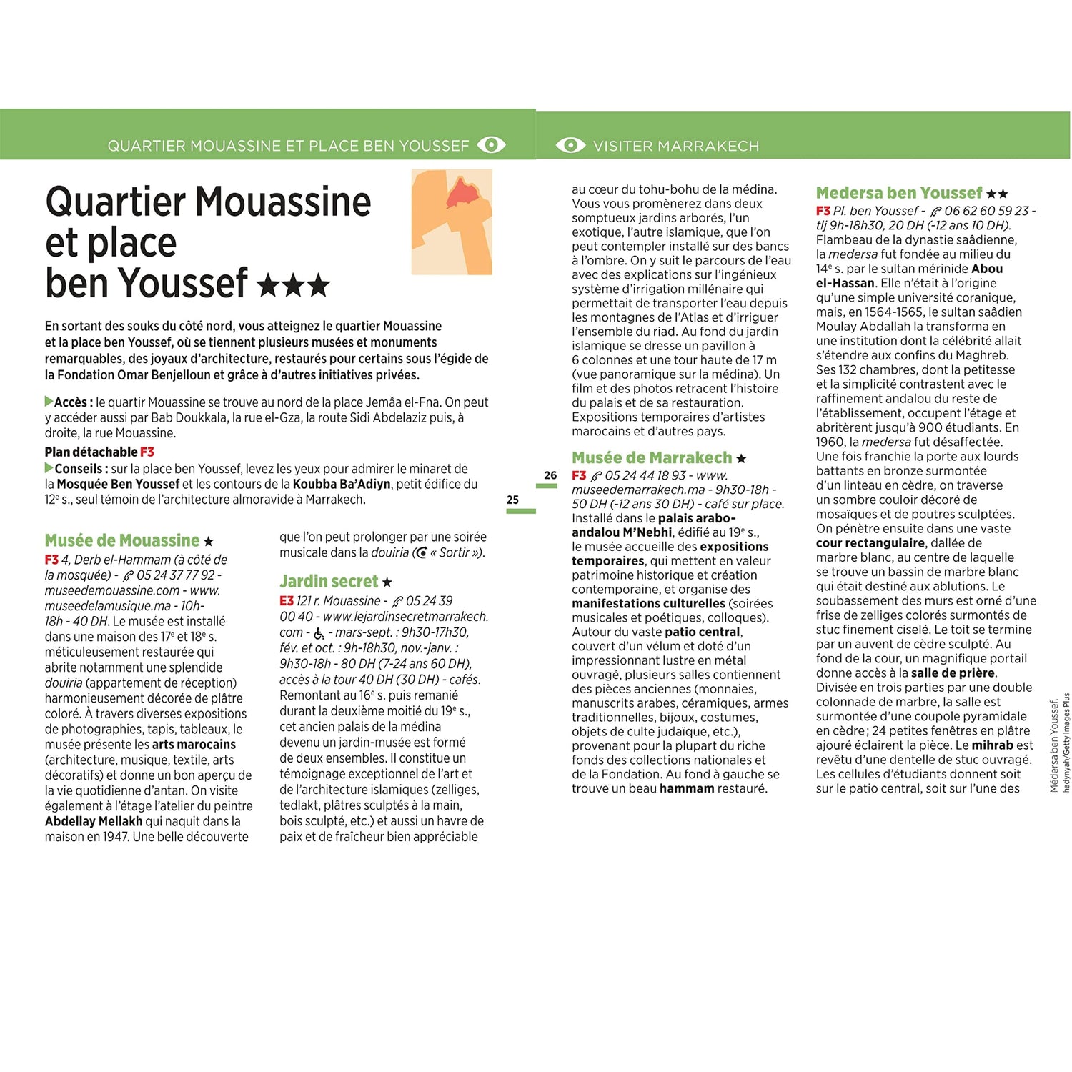 Guide Vert compact - Marrakech et Essaouira + plan - Édition 2024 | Michelin guide de voyage Michelin