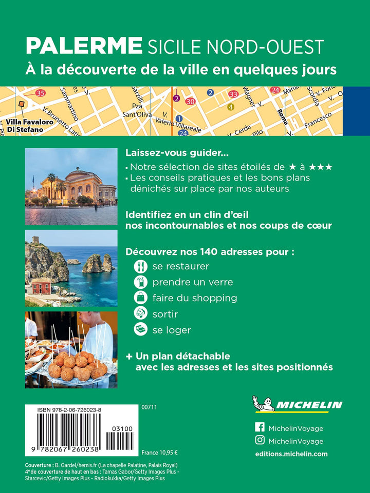 Guide Vert Week & GO - Palerme & Sicile Nord-ouest - Édition 2023 | Michelin guide petit format Michelin 