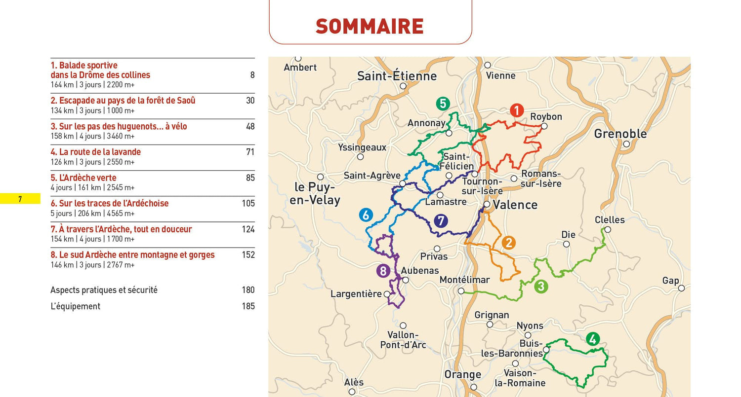 Guide - Voyages à vélo et vélo électrique : Drôme et Ardèche | Glénat guide cycliste Glénat