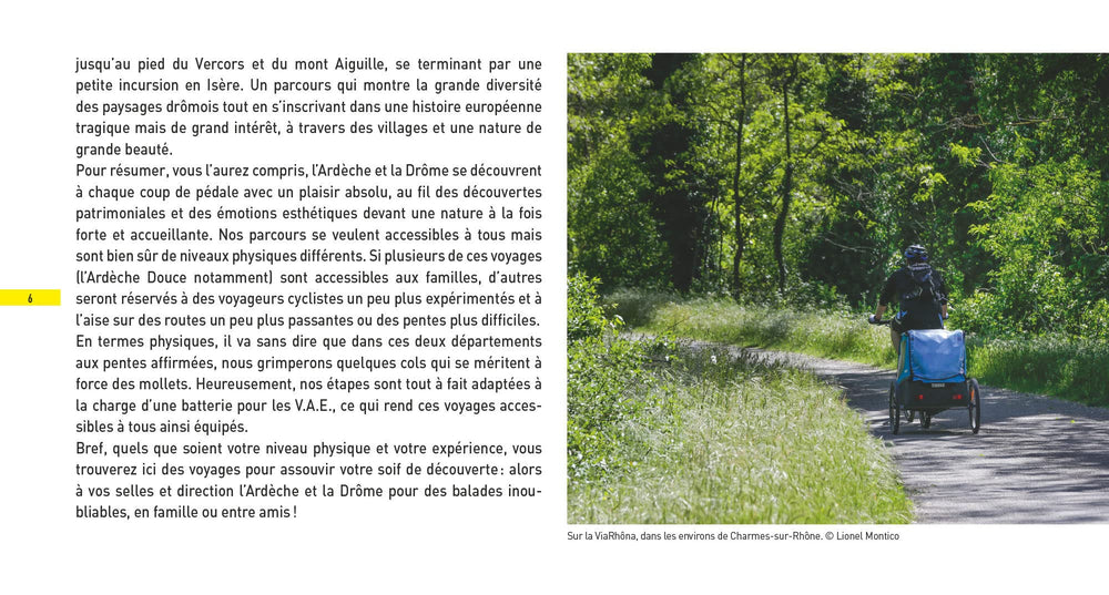 Guide - Voyages à vélo et vélo électrique : Drôme et Ardèche | Glénat guide vélo Glénat 