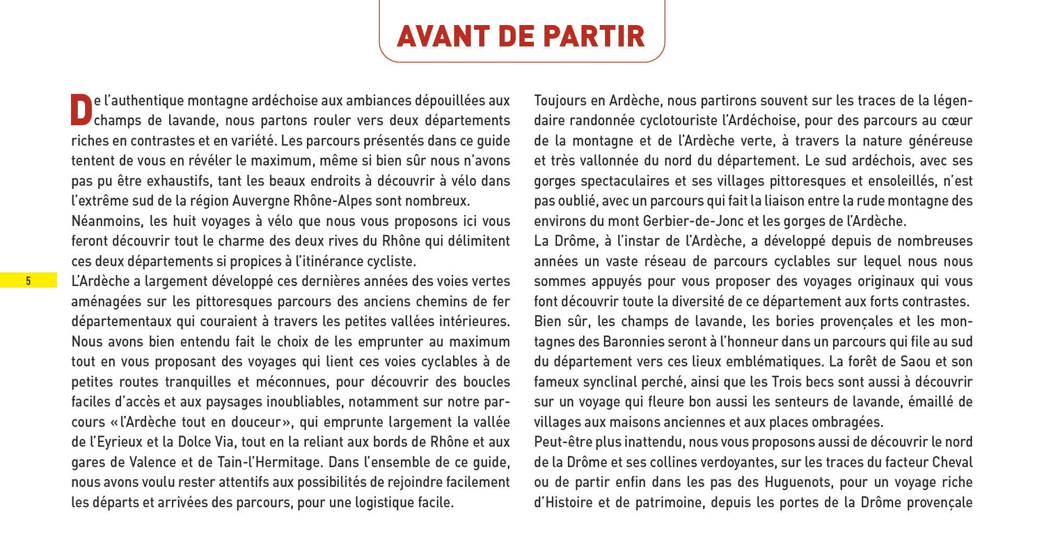 Guide - Voyages à vélo et vélo électrique : Drôme et Ardèche | Glénat guide cycliste Glénat