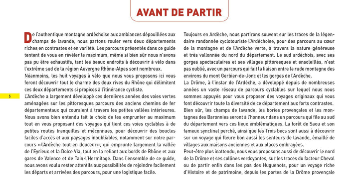 Guide - Voyages à vélo et vélo électrique : Drôme et Ardèche | Glénat guide vélo Glénat 