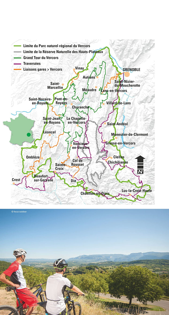 Guide VTT - Les grandes traversées du Vercors | Glénat guide vélo Glénat 