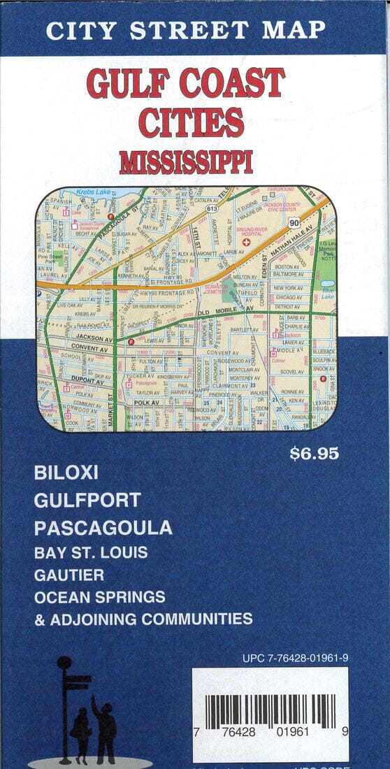 Gulf Coast Cities City Street Map | GM Johnson plan de ville GM Johnson