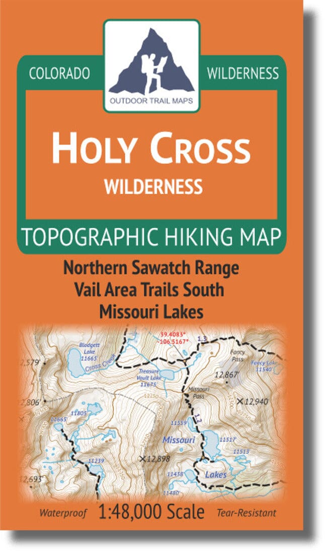 Holy Cross Wilderness 1:48k | Outdoor Trail Maps LLC carte de randonnée Outdoor Trail Maps LLC