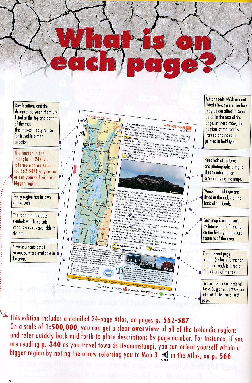 Iceland Road Guide (en anglais) | Vegahandbokin atlas Vegahandbokin - Iceland Road guide