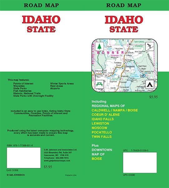 Idaho - GM Johnson carte routière GM Johnson Default Title