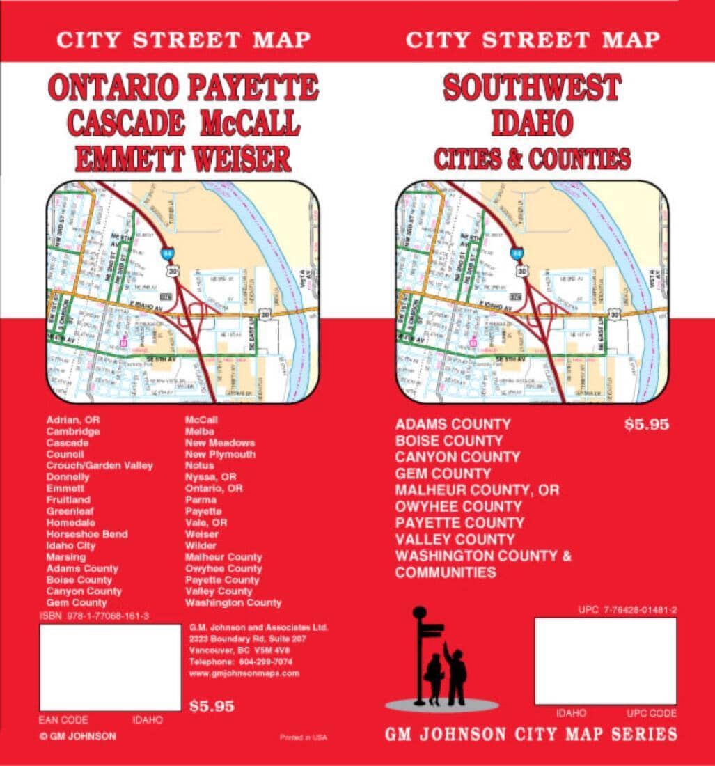 Idaho - Sud-Ouest | GM Johnson carte routière GM Johnson Default Title