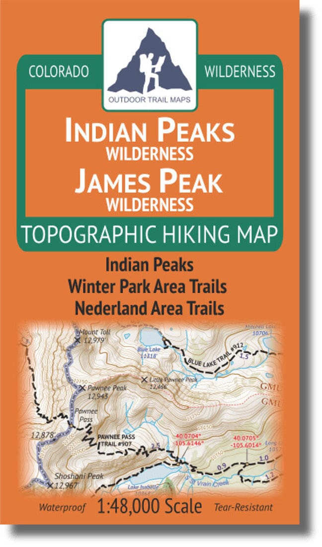 Indian Peaks / James Peak Wilderness 1:48k | Outdoor Trail Maps LLC carte de randonnée Outdoor Trail Maps LLC