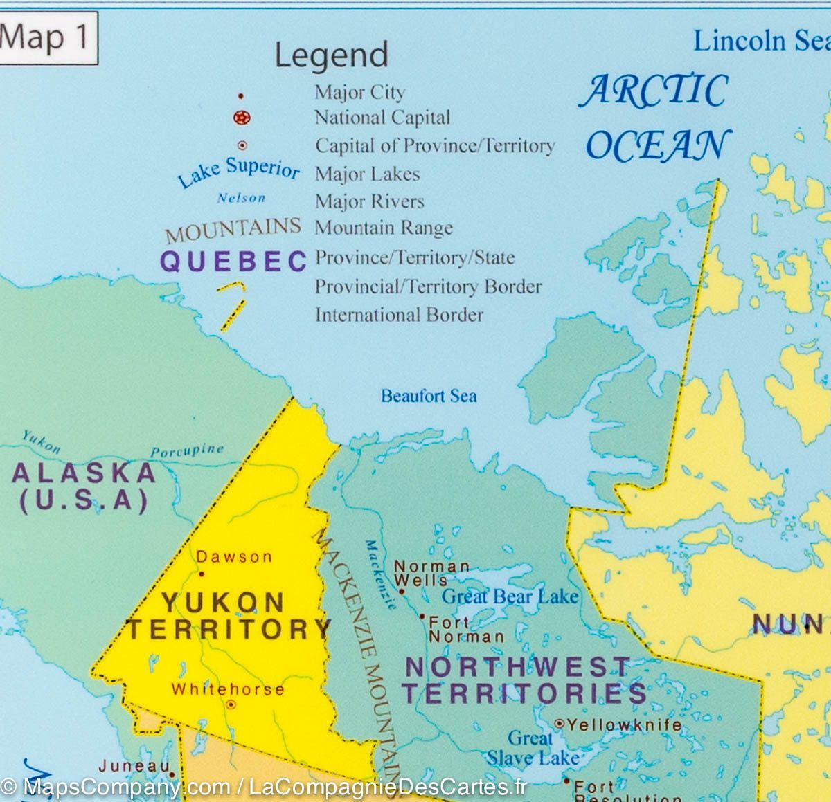 Jeu de 2 cartes éducatives (en anglais) - Canada | ITM carte routière ITM