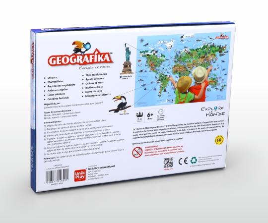 Jeu éducatif - Geografika : Explore Le Monde (Carte du monde pour enfants 6 ans et +) | Unik Play jeu Geotoys