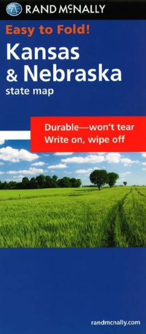Kansas et Nebraska, carte facile à plier | Rand McNally carte routière Rand McNally