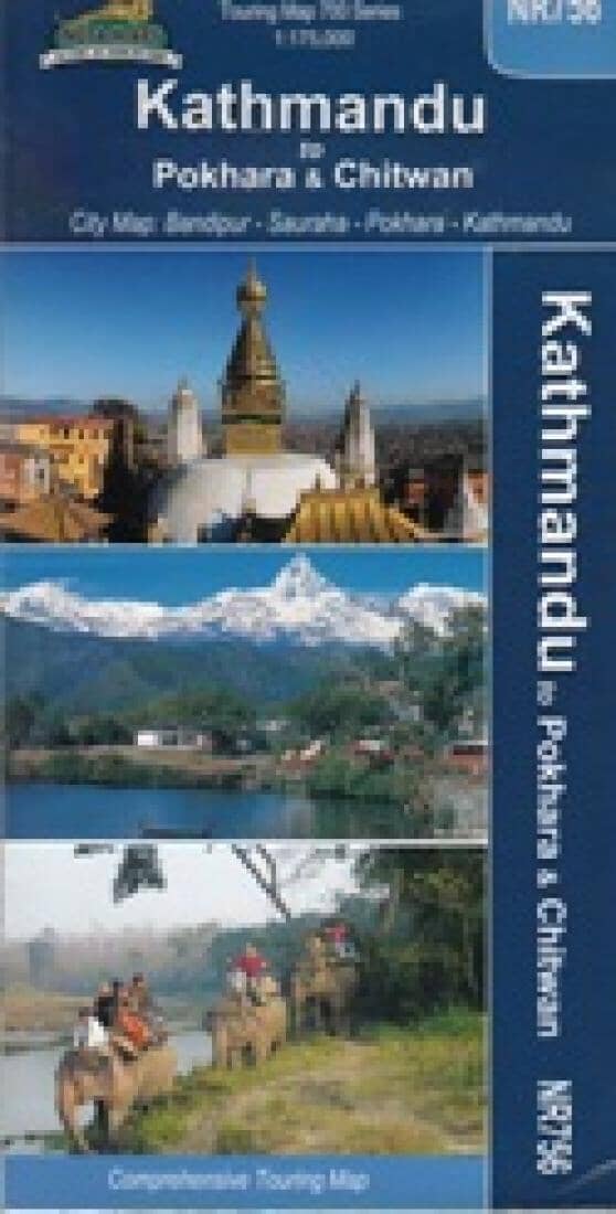 Carte touristique - Kathmandu à Pokhara & Chitwan (Népal) | Himalayan MapHouse carte routière Himalayan MapHouse Default Title