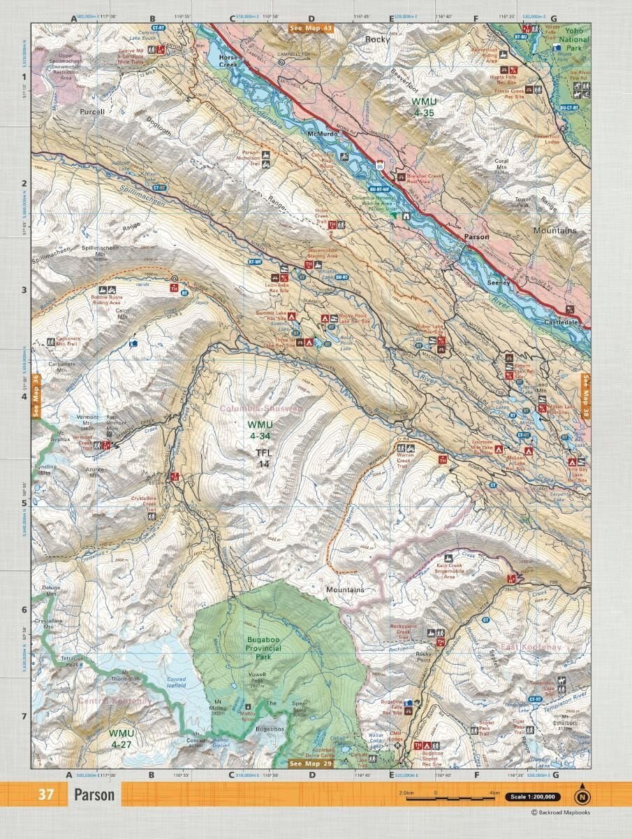 Kootenay Rockies (Bristish Columbia) MapBook | Backroads Mapbooks atlas Backroads Mapbooks 