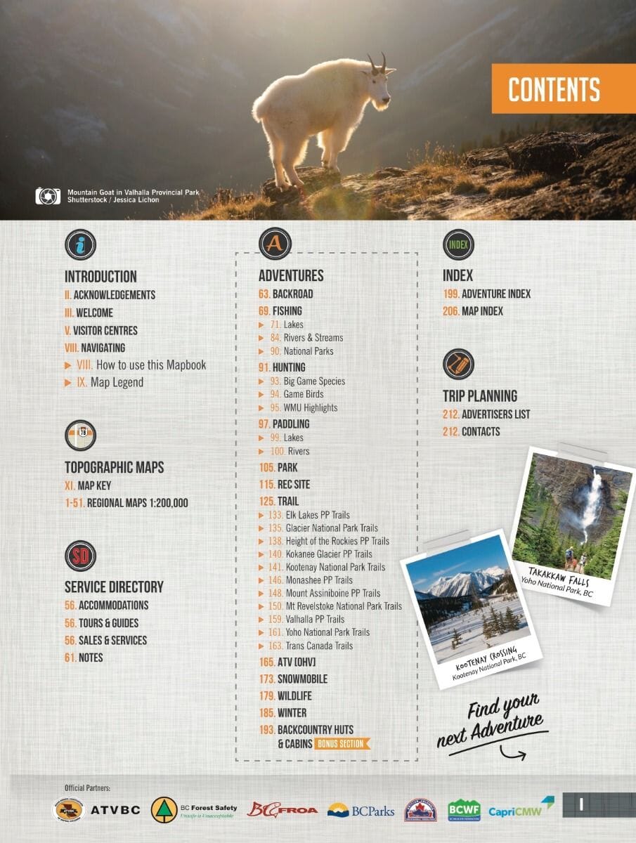Kootenay Rockies (Bristish Columbia) MapBook | Backroads Mapbooks atlas Backroads Mapbooks 