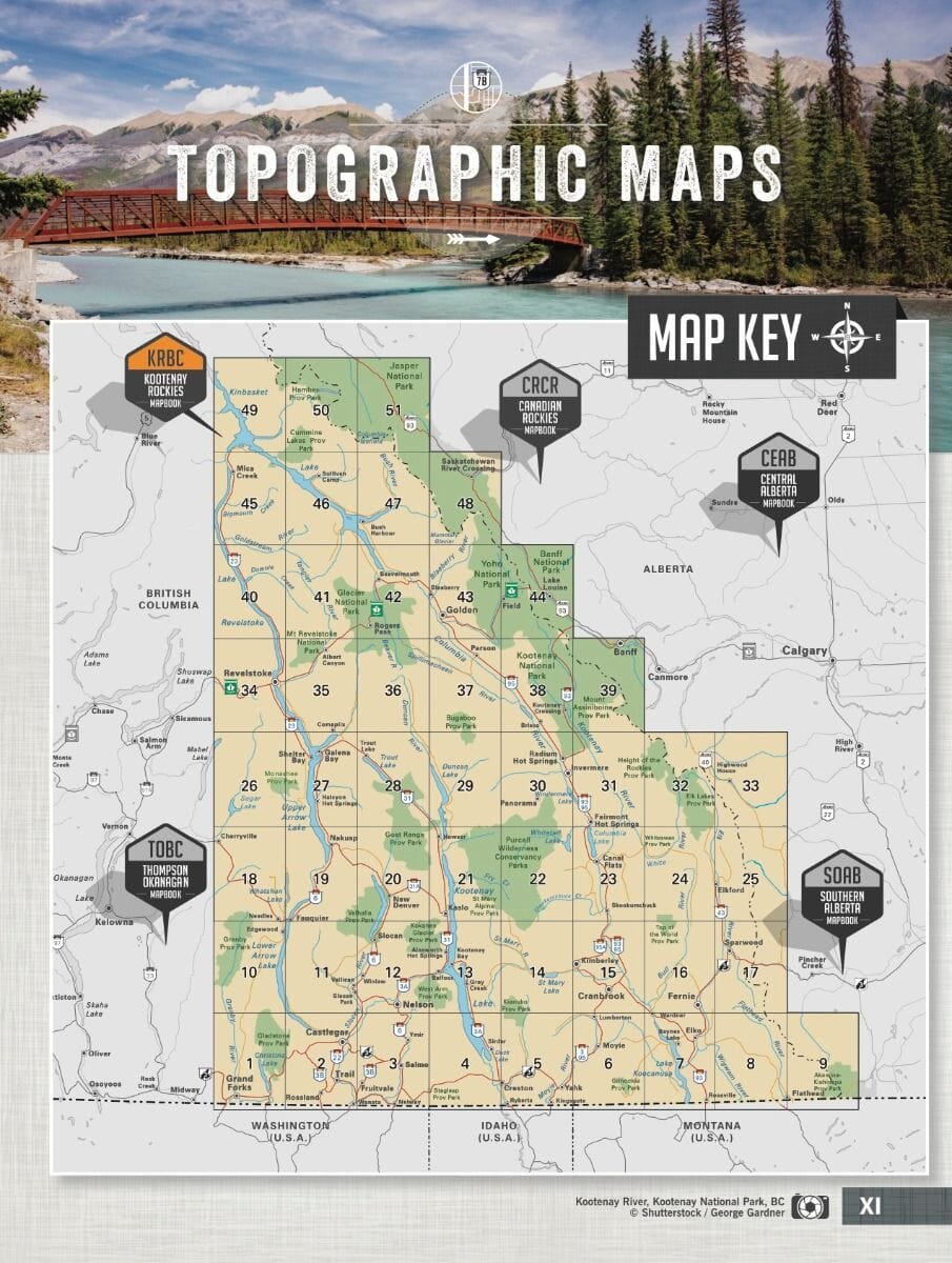 Kootenay Rockies (Bristish Columbia) MapBook | Backroads Mapbooks atlas Backroads Mapbooks 