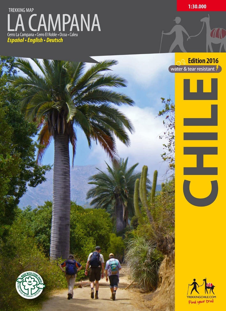 La Campana - Chili : Carte de voyage et de trekking | Trekking Chile carte de randonnée Trekking Chile