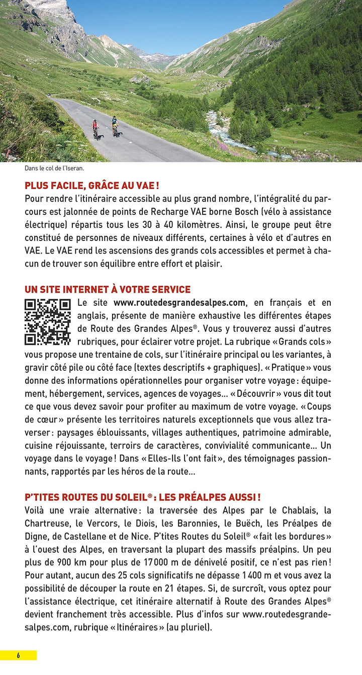La Route des Grandes Alpes à vélo et vélo électrique | Glénat guide vélo Glénat 