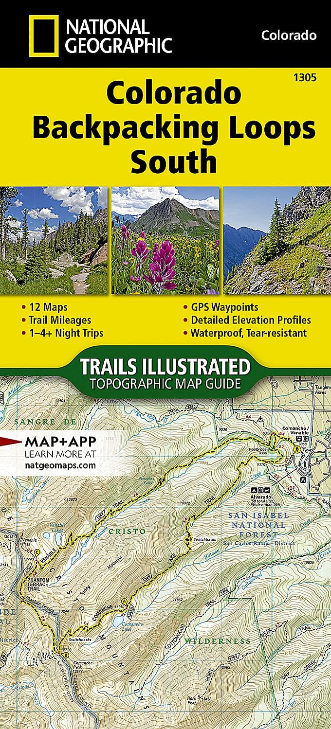 Colorado Backpack Loops South | National Geographic carte de randonnée National Geographic