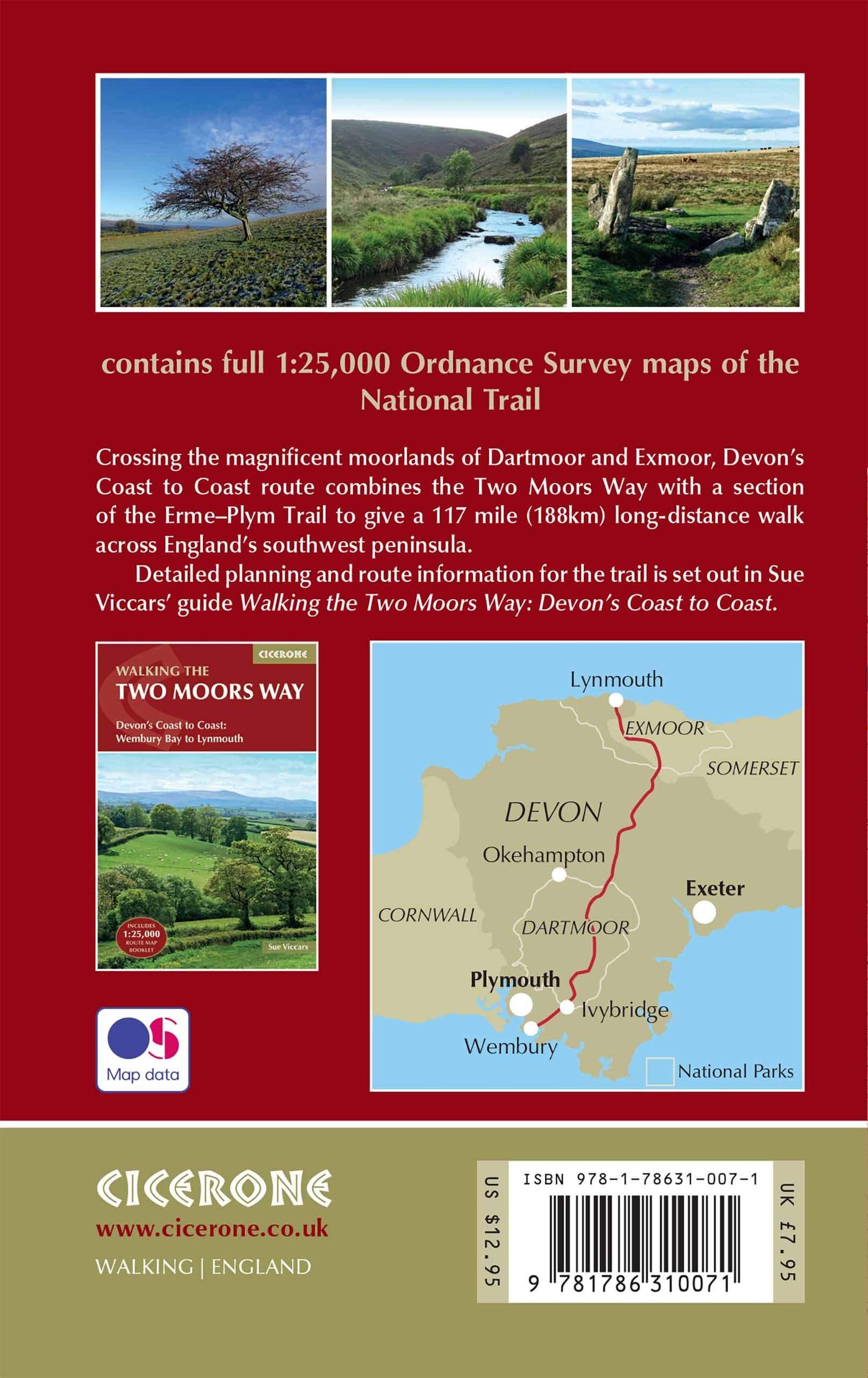 Livret de cartes (en anglais) - Walking the Two Moors Way | Cicerone guide de randonnée Cicerone