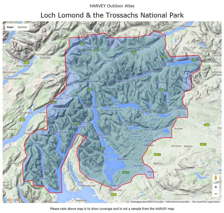 Loch Lomond & The Trossachs National park outdoor atlas | Harvey Maps - Outdoor atlas atlas Harvey Maps Default Title
