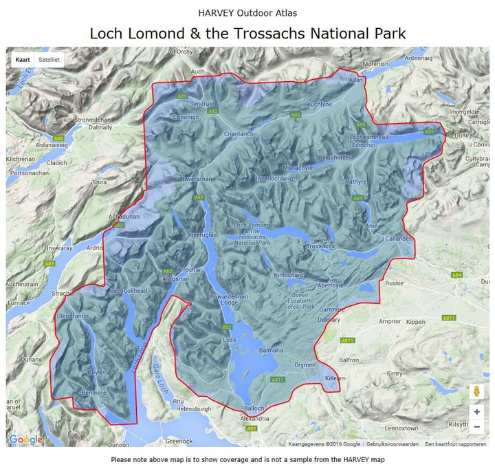 Loch Lomond & The Trossachs National park outdoor atlas | Harvey Maps - Outdoor atlas carte pliée Harvey Maps 