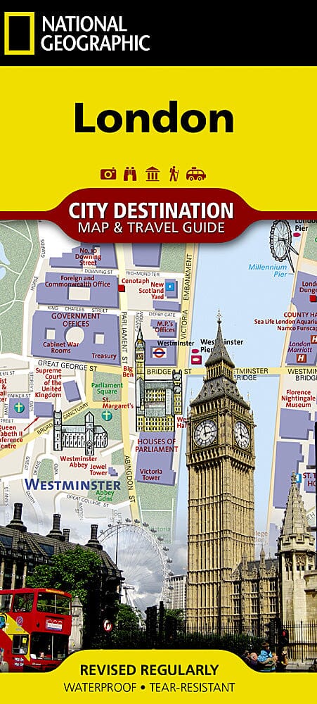 Londres - Carte de destination du Royaume-Uni | National Geographic Maps carte pliée National Geographic 
