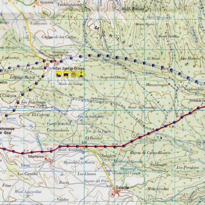 Lot de 10 Cartes topographiques - Chemin de St Jacques 38 étapes + vue d'ensemble | CNIG carte de randonnée CNIG
