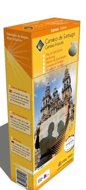 Lot de 10 Cartes topographiques - Chemin de St Jacques 38 étapes + vue d'ensemble | CNIG carte de randonnée CNIG Default Title