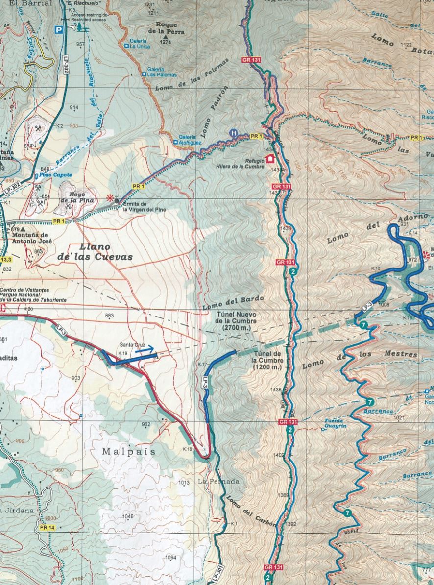 Lot de 2 cartes de randonnée - La Palma, Ruta de los Volcanes, Caldera Taburiente | Alpina carte de randonnée Editorial Alpina